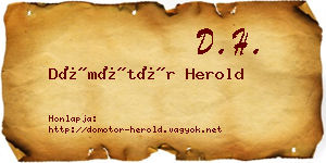 Dömötör Herold névjegykártya